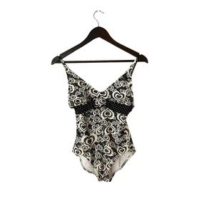 Hobie sz small one piece swimsuit black & white‎ heat